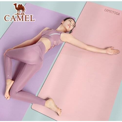 CAMEL Yoga Mat Indoor Pilates Anti-slip Home Tpe Fitness Mat Men and Women Sports Mats Lengthened Widened Thickened Yoga Mats