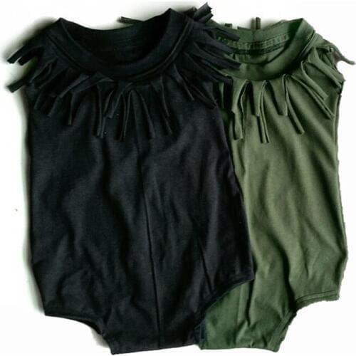 Newborn Toddler Baby Girls Boys Tassel Romper Jumpsuit Summer Clothes Outfits