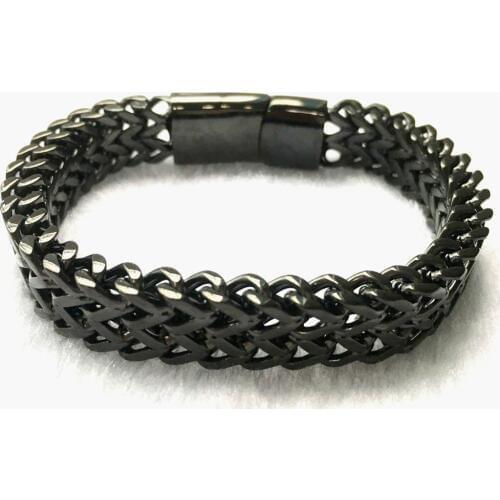 Trendy Mens Bracelets 316L Stainless Steel Charm Men Bracelet Men Metal Chain Jewelry Friendship Jewellery Gifts For Men 20cm