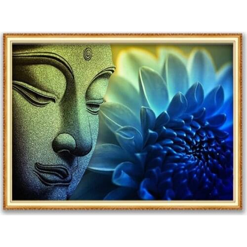 Region Buddha DIY Cross Stitch Embroidery 11CT Kits Needlework Craft Set Cotton Thread Printed Canvas Home Decoration Wholesale