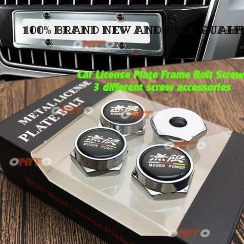 Hot Car Nuts Bolts Car License Plate Bolts Frame Screws For Mugen Power Civic Accord CRV Hrv Jazz Ek Badge Stickers Accessories
