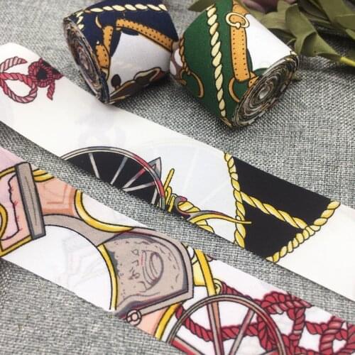 Kewgarden Print Flower Ribbon 1" 1.5" 38 25 16 10mm DIY Brooch Hairbow Tie Accessories Handmade Tape Packing Webbing 10 Yards