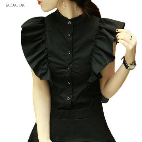 Sheremoe Stand-up Collar Blouses