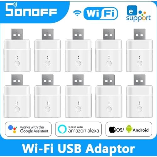 Sonoff Micro 5V USB Smart Wifi Adaptor Switch Wireless USB Adaptor For Smart Home Automation Via eWeLink Alexa Google Home Hot