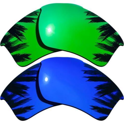 Green Mirrored&Purple Mirrored Polarized Replacement Lenses for Half Jacket 2.0 XL Frame 100% UVA & UVB