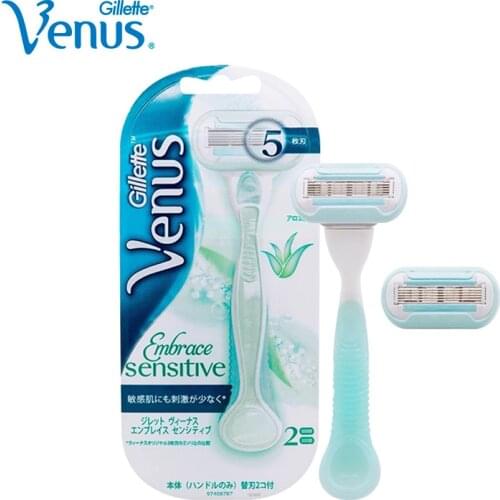 Gillette Venus Aloe Women Shaving Razor Blades Lady Hair Removal Shaver Epilator Bikini Body Underarm Shaving Razor Refills