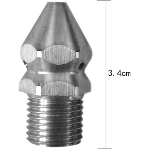 1PC Cleaning Nozzle Pressure Washer Drain Sewer Cleaning Pipe Spray Nozzle 4 Jet