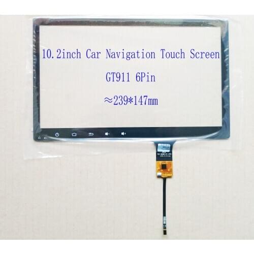 10.2 inch Universal Capacitive Touch Screen Digitizer 239*147mm Hyundai Volkswagen Citroen Toyota GT911/GT928