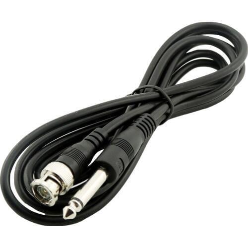 1x 6.35mm 1/4" Mono Male Plug to BNC Male Plug Audio Male to Male Adapter Converter Cable 6FT/2M Black