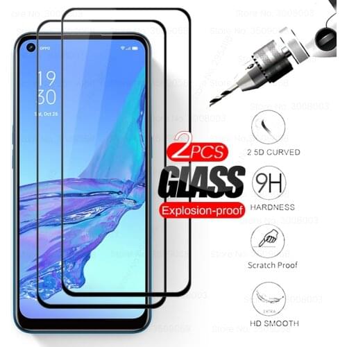2PCS full cover tempered glass for oppo a53 a53s a73 a93 oppoa53 oppoa73 oppoa93 a 53 53s 73 93 2020 screen protector film cover