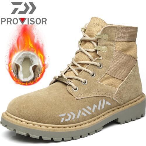 2020 Thick Warm Fishing Shoes Outdoor Winter Daiwa Man Fishing Shoes Climbing Shoes Wear-resisting Dawa Non-slip Outdoor Shoes