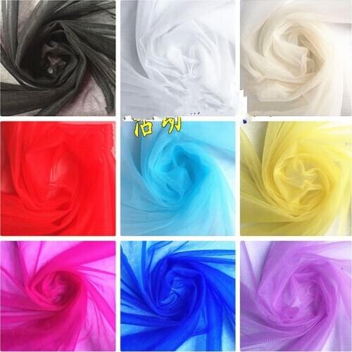 5Y/Lot 20colour 100% Polyester Sewing Soft Mesh Fabric For Wedding Dress Diy Skirt Cloth