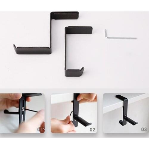 Headphone Dual Hanger Stand Table Headset Space Save Mount Universal Office Hanger Gaming Earphone Holder Bracket Desk Hook