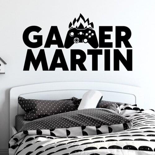 Gamer name wall decal gamer wall sticker controller sticker boy C5047