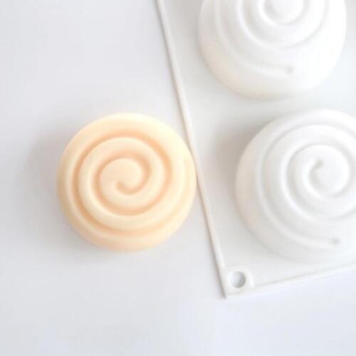Six hole round vortex soap silicone mold DIY handmade soap making mould Silicone ripple Molds clay resin aroma stone moulds