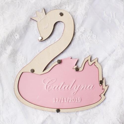 Swan baby shower decorations swan guest book birthday gift