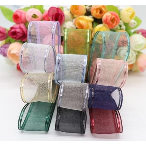 10 Yards 1.5'' 38MM Organza Ribbons For Hair Bows DIY Handmade Materials Gift Wrapping Decoration M20061203