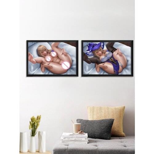 Lisa Sexy Nude Game Kawaii Genshin Impact Anime Art-Poster Picture Home Decoration Decor Canvas Wall Living-Bedroom Custom