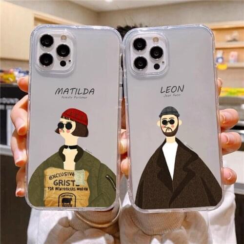 Fashion Couple Killer Leon Uncle Girl TPU soft Phone Case for iPhone 6S 7 8 Plus Xs MASX XR 12Mini Pro Max SE 12Pro 11Pro Max