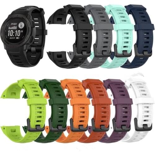 Soft Silicone Strap Sport Wristband Replacement for Garmin Instinct Esports/Solar/Tide/Tactical GPS Smartwatch