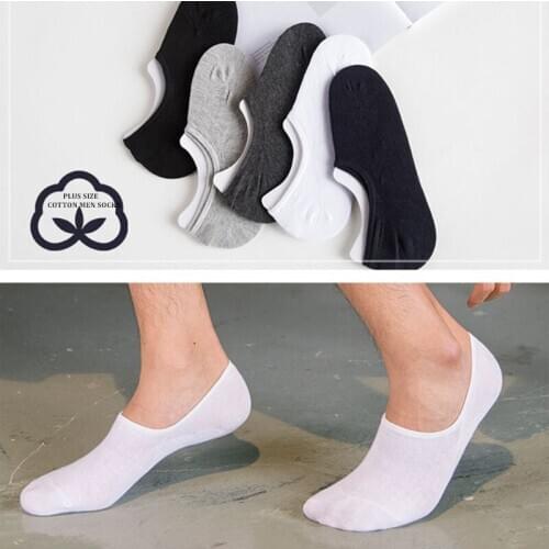 DOIAESKV 1Pair Cotton Men Short Socks Solid Black White Cotton Breathable Casual Socks Business Dress Male Ankle Socks Low Cut
