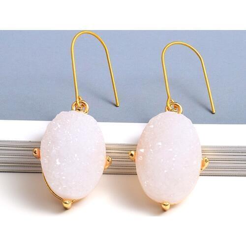 New Arrival Natural Stone Long Earrings High-quality Fashion Trend Drop Earring Jewelry Wholesale Accessories For Women