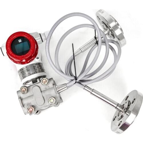 Flat membrane double flange differential pressure transmitter level sensor
