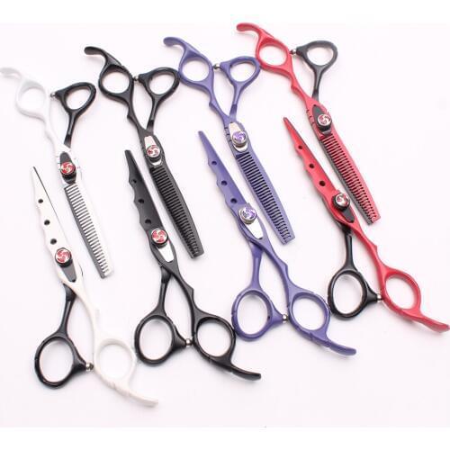 6 inch 17.5cm Japan 440C Professional Human Hair Scissors Hairdressing Cutting Shears Thinning Scissors Hair Styling Tools C1019