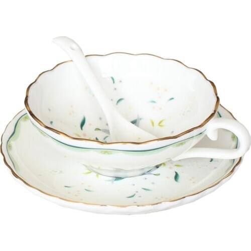 Luxury Ceramic Tea Cup and Saucer Porcelain Reusable Coffee Small Tea Cups Creative Tasse A Cafe Ceramique Cup and Saucer AB50BZ