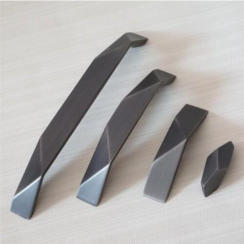 1.25" 2.5" 5" 7.55'' Modern Kitchen Cabinet Handle Pull Knobs Door Knobs Brushed Black Dresser Pulls Knob Drawer Pulls Handles