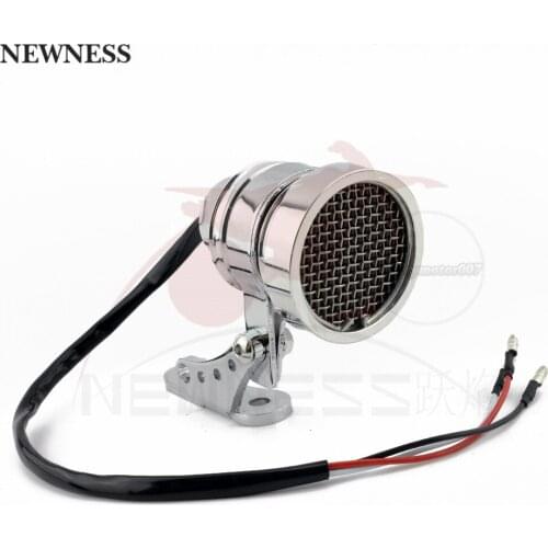 Silver Red LED Tail Brake Signal Light Bracket Holder License Fender end Light Motorcycle For Harley Bobber Chopper Racer ATV