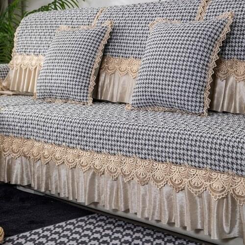 Modern Glenger Sofa Cover Thousand Bird Pattern Stitching Slipcover Combination Kit Anti-slip Sofa Cushion Backrest Pillow Case