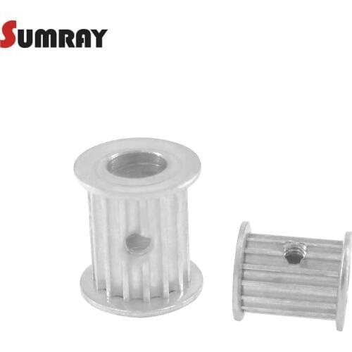 SUMRAY 3M 15T Timing Pulley 4/5/6/6.35/8mm Bore Steper Motor Pulley 16mm Belt Width Gear Belt Pulley 2pcs 3mm Teeth Pitch