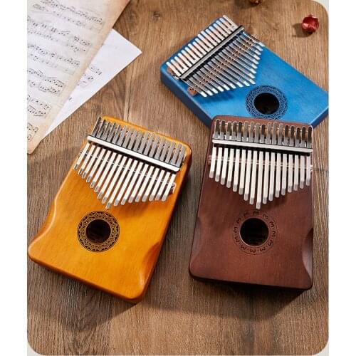 Zani kalimba 17 key high quality Mahogany wood music instrument thumb piano upgrade handguard musical machine Africa Gift New