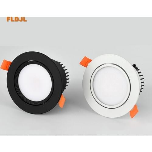 Dimmable LED COB Spotlight Ceiling lamp AC85-265V 5W 7W 9W 12W 15W 18WAluminum recessed downlights round led panel light