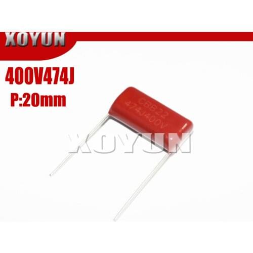 10PCS 400V474J 474J400V Pitch 20MM 400V 474J 0.47UF 470NF CBB Polypropylene film capacitor
