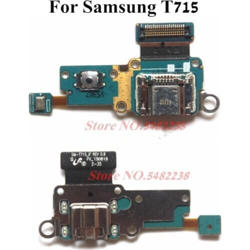 10 pcs/Lot Original USB Charging Dock Port Flex cable For Samsung T715 SM-T715 T715C Charger plug board With Microphone Board