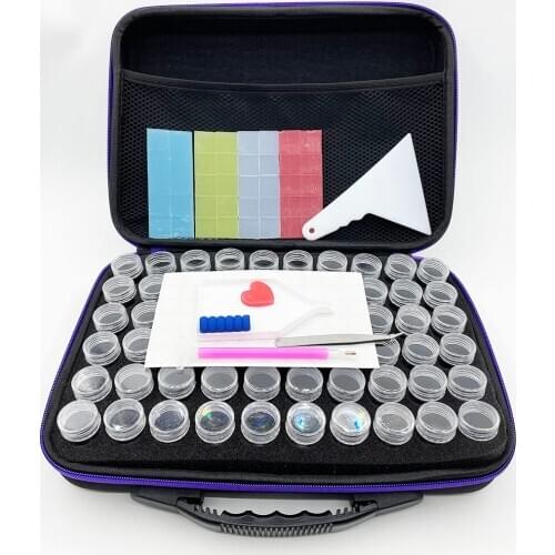 15/30/60 Bottles Diamond Painting Accessories Pen Set storage Box embroidery painting tool Drill Storage Hand bag With Bottles
