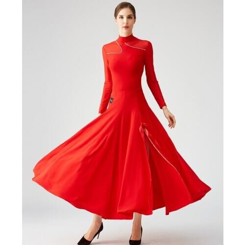 2021 Womens Performance Practice Ballroom Dancing Dresses Suit