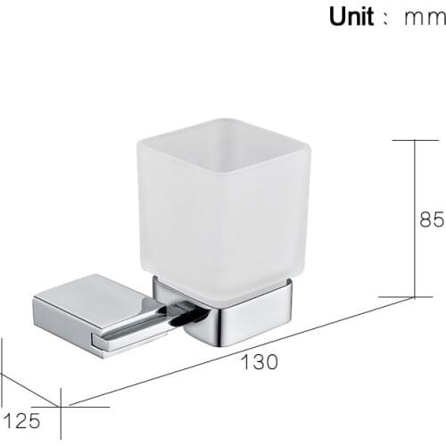Bathroom Accessories Mirror Polished SUS304 Stainless Steel Bathroom Double Glass Cups & Tumbler Holders Toothbrush Cup Holders