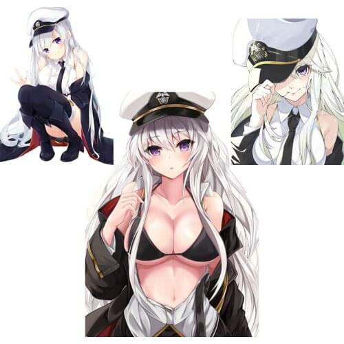 Azur Lane Enterprise Anime Girl Sticker Film for Cars Motorcycle Laptop Auto Accessories Vinyl Cover Scratches Waterproof PVC KK
