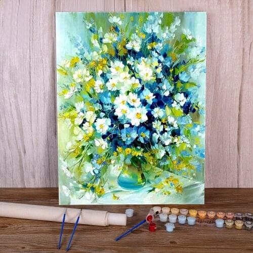 Flower Bouquet DIY Paint By Numbers Complete Kit Oil Paints 40*50 Painting On Canvas Wall Decoration Crafts For Handiwork
