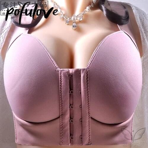 Sexy Push Up Bra Plus Size Lingerie Front Closure Bra Underwear Women Bralette Top Fashion Brasieres Para Mujer Wire Free Bras