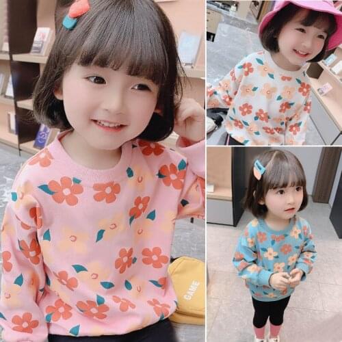 Baby Girls Sweatshirts Spring Autumn Children Hoodies kids Long Sleeve T Shirts Clothes for Girl Hoodie sweater flowers