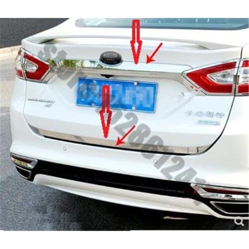 For Ford Mondeo 2013-2018 Car styling Stainless Steel Rear Trunk Trim lid Cover Tailgate Door Tail Gate Cover