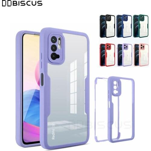 Double Protector HD PET film Case For Xiaomi Redmi Note 10 Pro 10S 10T Mi 11 Lite 5G Poco X3 NFC 360 Degree Full Body Cover