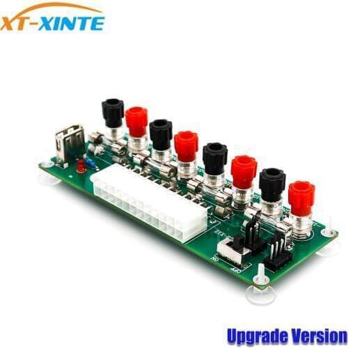 Electric Circuit 24Pins ATX Benchtop Computer Power Supply Breakout board DC plug connector with USB 5V Port
