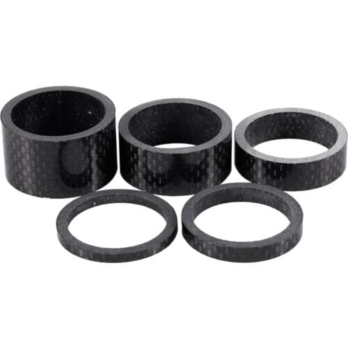 Hot AD-5Pcs 1 1/8 "m 5mm 10mm 15mm 20mm carbon fiber washer bicycle head set stem spacer kit