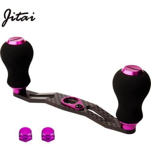 JITAI 7*4/8*5MM Hole Handle Black EVA Knobs For Baitcasting Reels Carbon Fiber Fishing Reel Rocker Screws DTY Accessories Tools