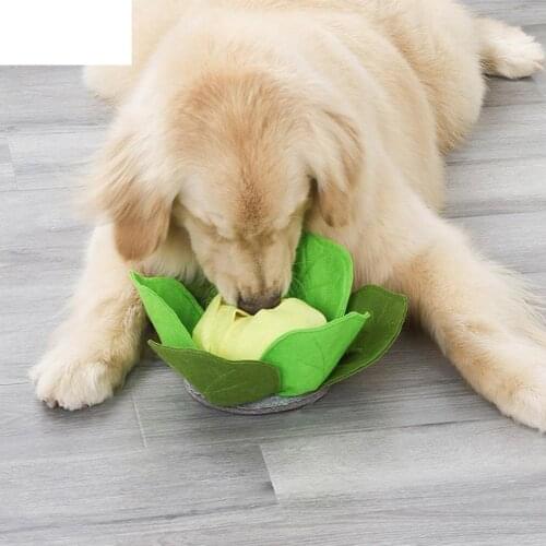 Cabbage Pet Dog Feeding Mat Pet Snuffle Mat for Dogs for Boredom Dog Treat Dispenser Interactive Feeding Mat Nose Work Training